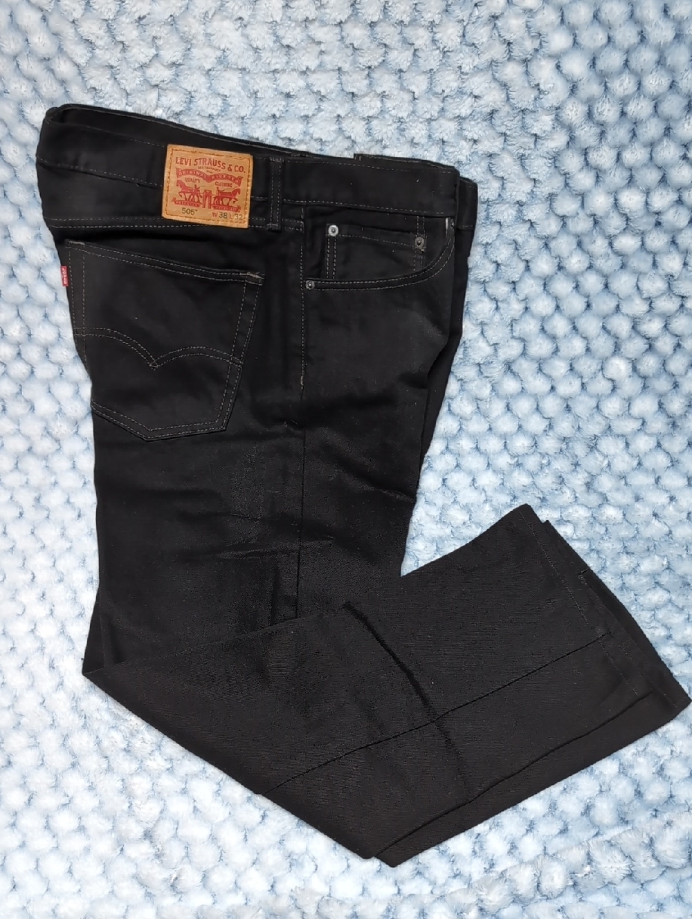 Levi's Black Men's Straight 505 Jeans